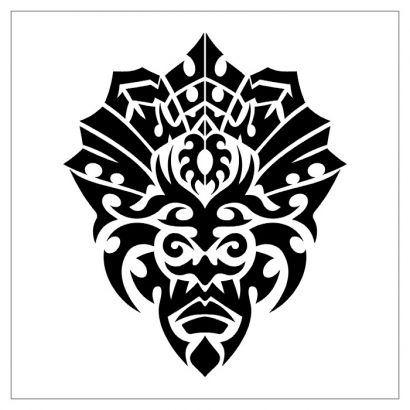 Tattoo Of Tribal Mask